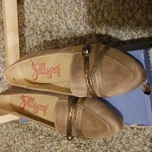 Jellypop suede flat, 8M, Taupe New in Box